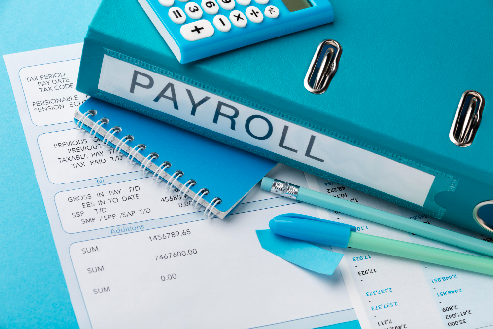 payroll paperwork and documents on table at small FDI enterprises in Vietnam