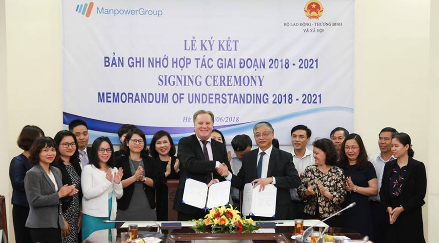 ManpowerGroup Vietnam Signs Memorandum of Understanding with the Ministry of Labor, Invalids and Social Affairs