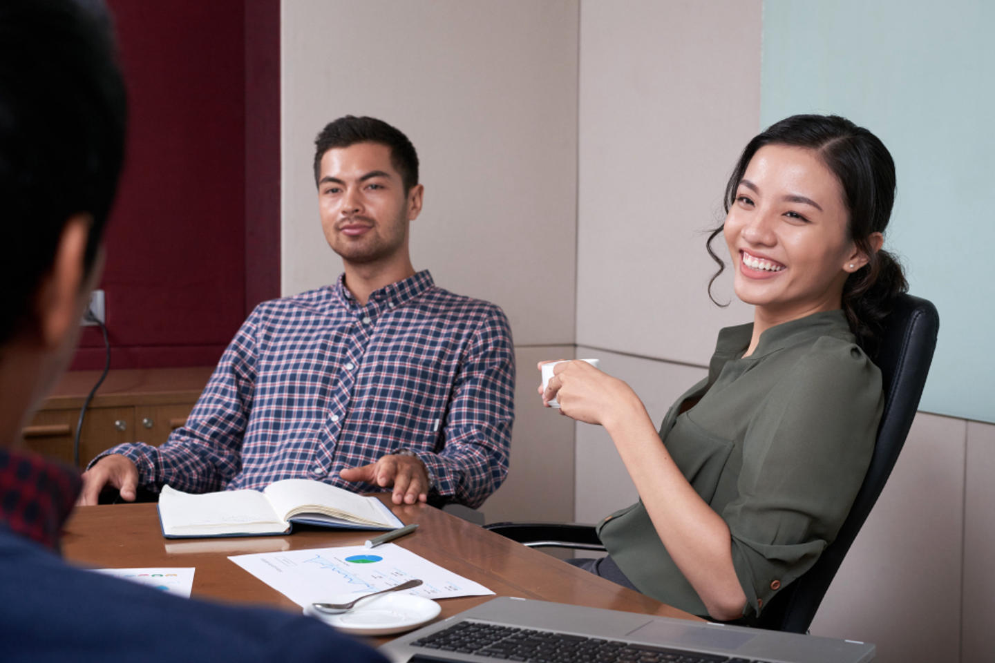 two people during recruitment process