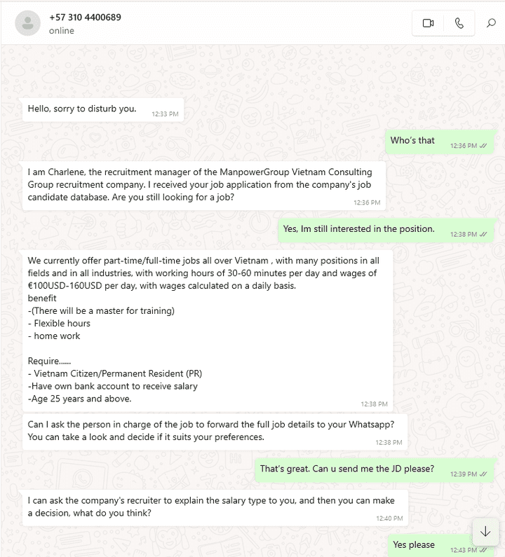 Notice from Manpower Vietnam regarding impersonation scams 2