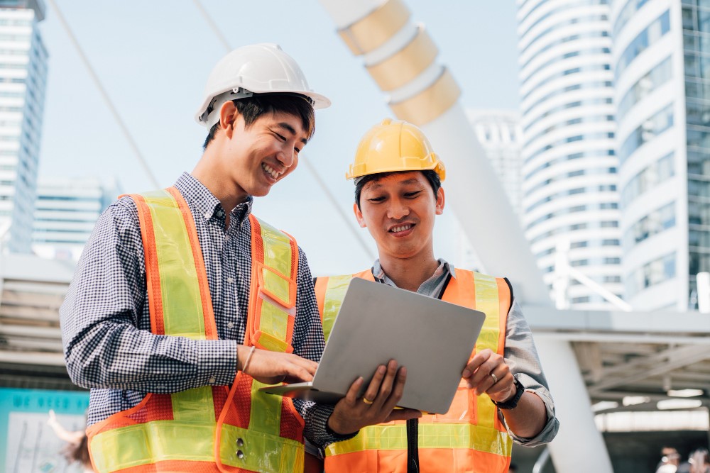 Skilled engineers collaborating in Vietnam industrial zones, showcasing workforce availability. 