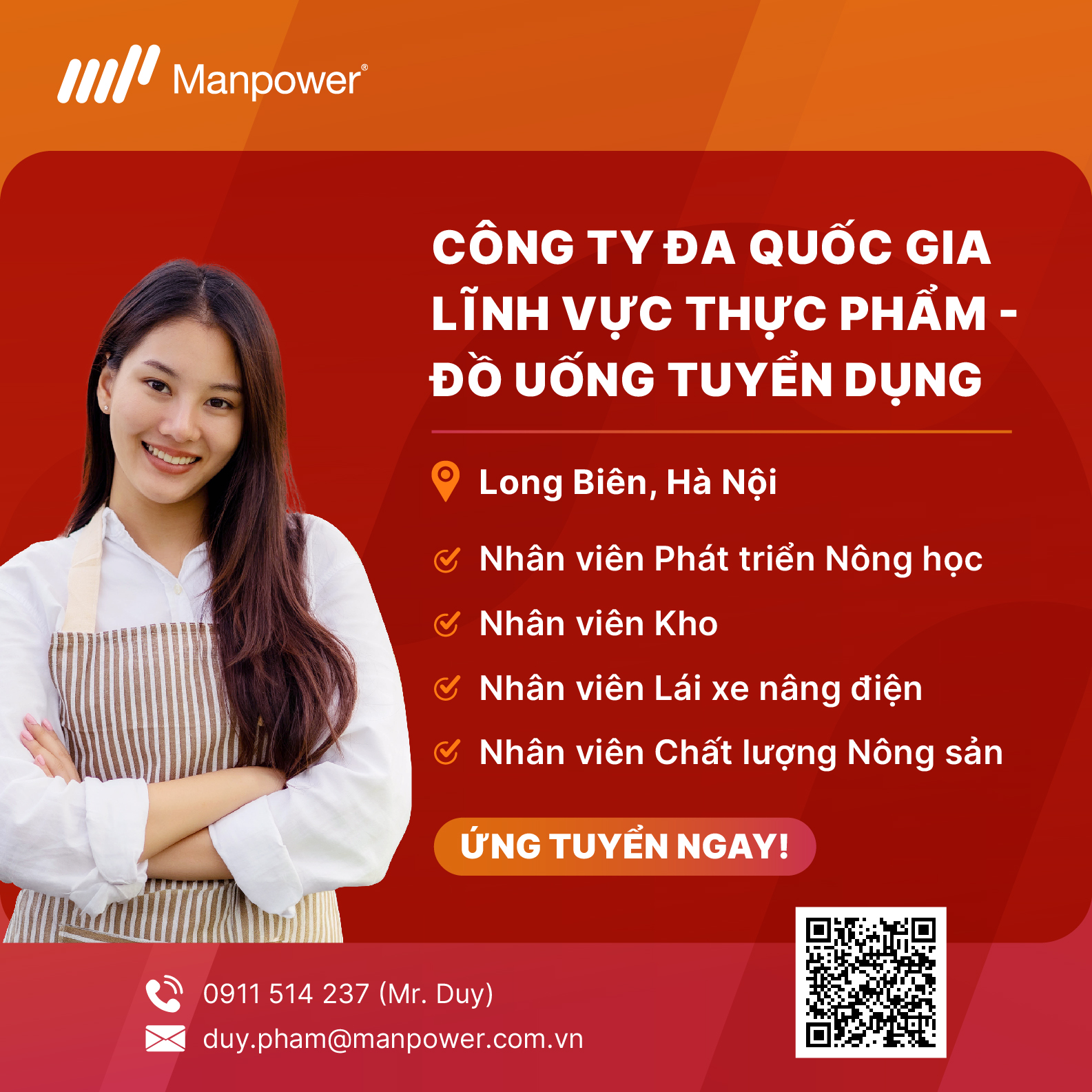 Ảnh tìm ứng viên cho việc làm nhân viên tại công ty đa quốc gia lĩnh vực thực phẩm, đồ uống