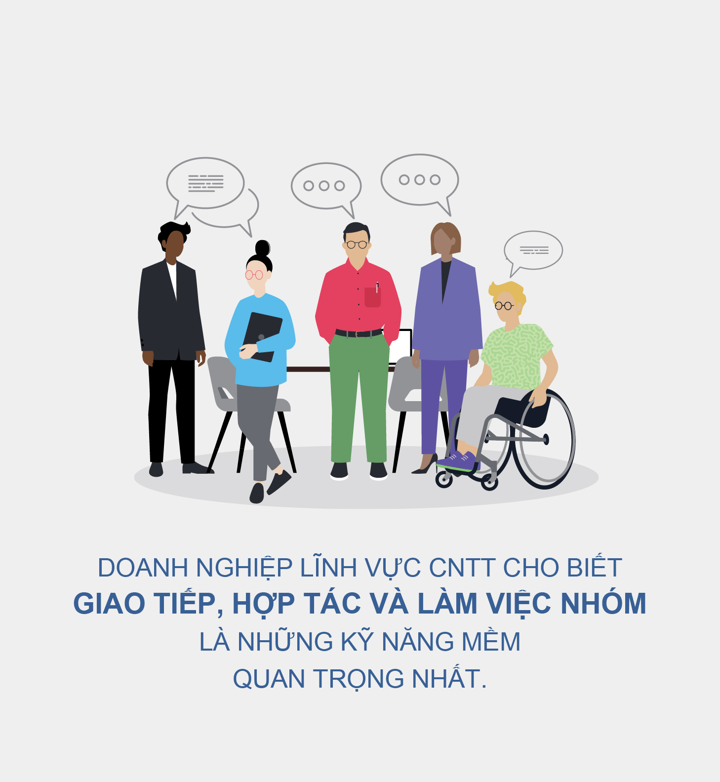 Giao tiếp, Hợp tác, và làm việc nhóm là những kỹ năng mềm quan trọng nhất theo các doanh nghiệp CNTT